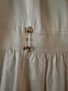 Derby Vineyard Vines Cream Dress with Gold Bit Detail